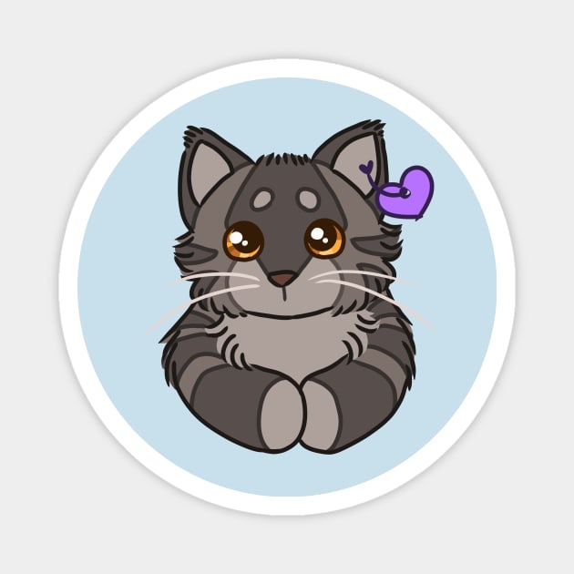 ty beanie graystripe Magnet by supurrnova